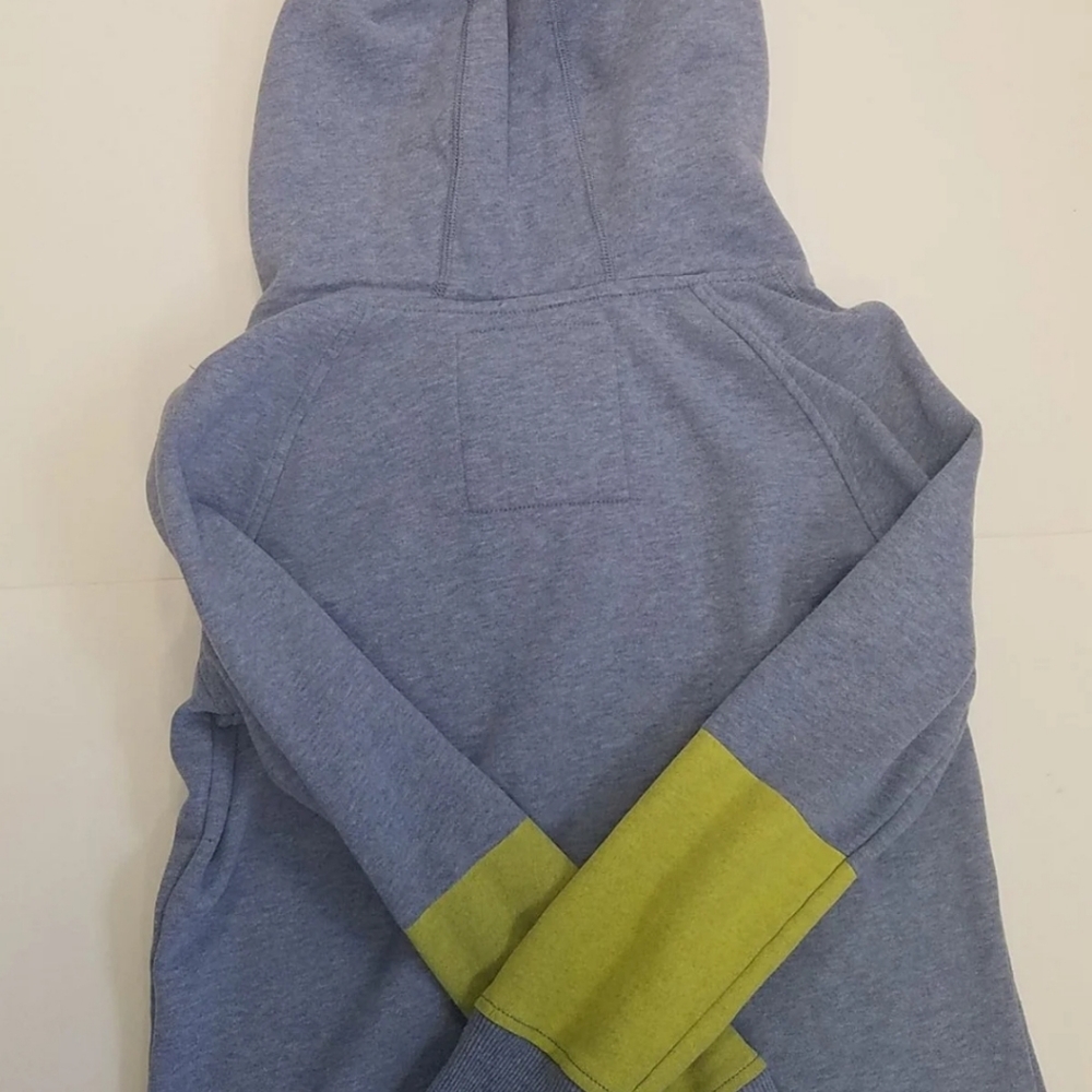 Garage Canada Women's Drawstring Spellout Hoodie Medium Blue Green - Picture 10 of 10